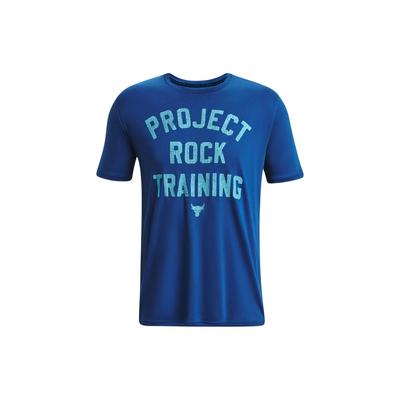Project Rock Graphic Print Crew Neck Short Sleeve T-Shirt Men Tops Phantom-Blue 1376891-471