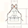 Durable Cotton Canvas Apron w/ Pockets for Woodworking, Electrician, Gardening. Adjustable Leather Straps & Metal Buckles.