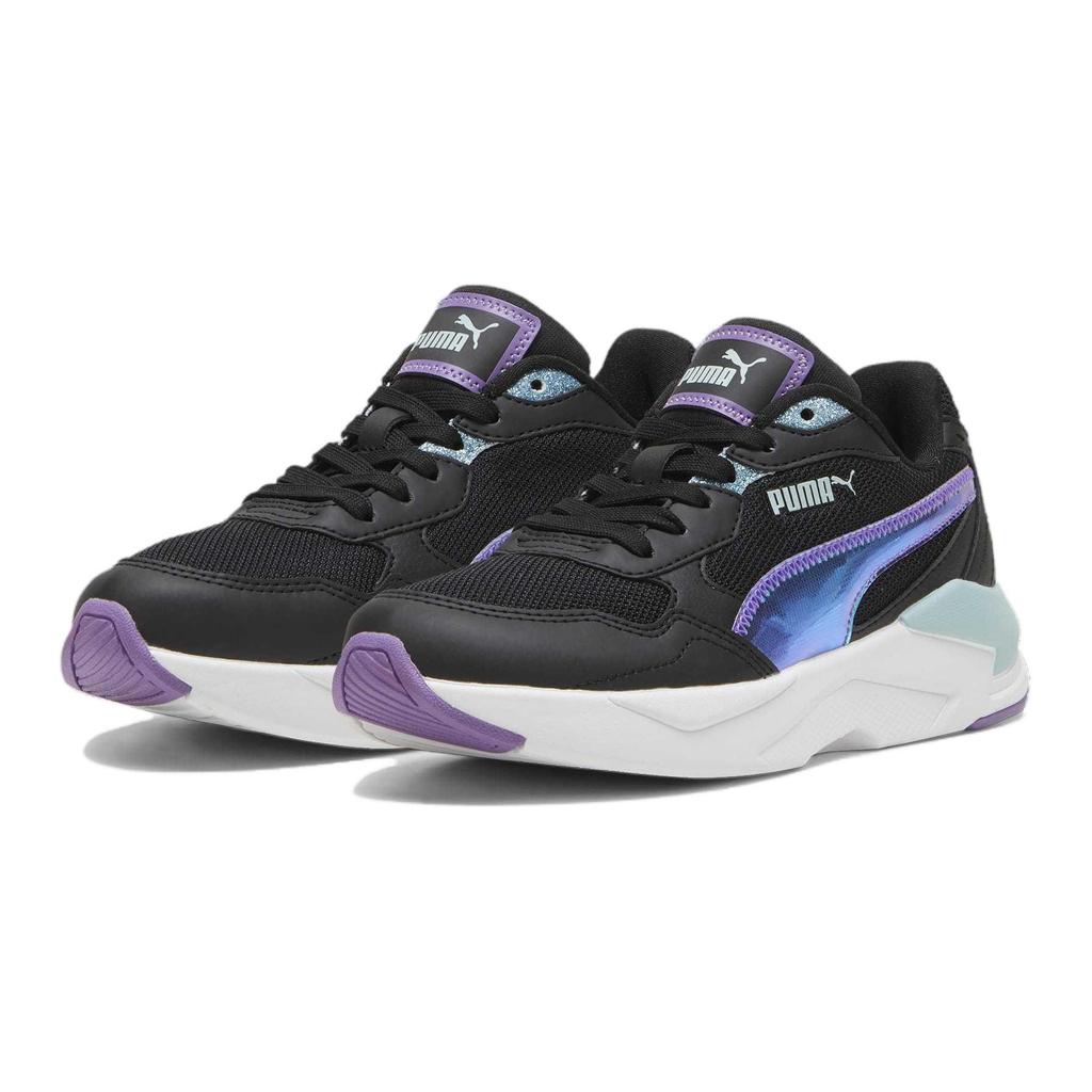 Puma X Ray Speed Lite Deep Dive Abrasion Resistant Cushioning Low Top Kids Lifestyle Shoes Black Purple Teenagers Kids' 396566-02