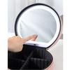 PU Leather Makeup Case with Lights Portable Lighted Cosmetic Storage Box  Outdoor