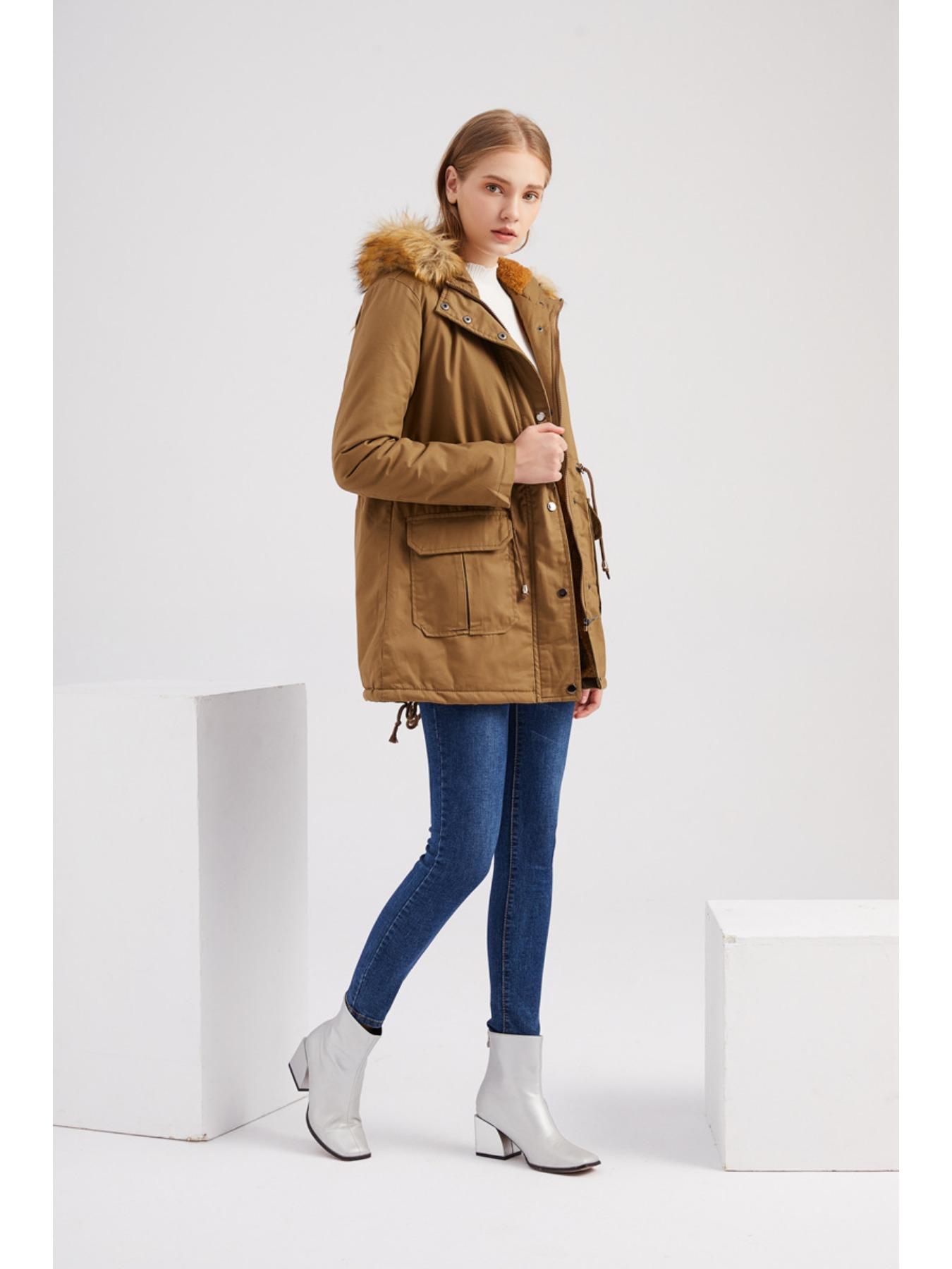 Пальто Parker с капюшоном и воротником — фото 8