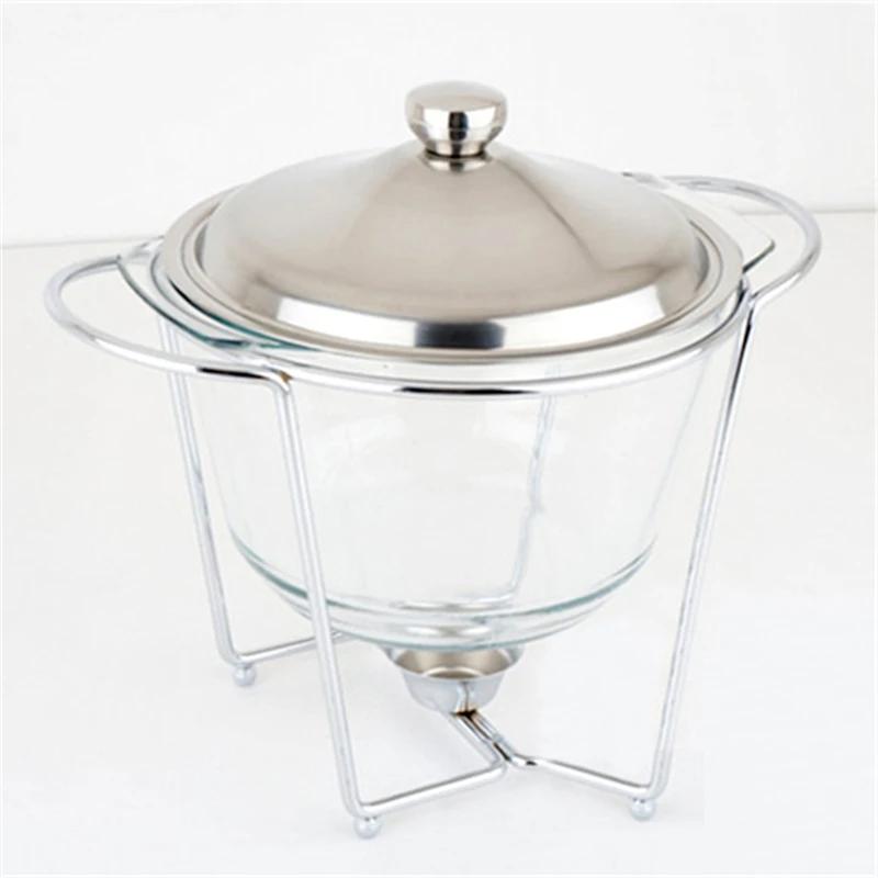 Glass Open Fire Hotel Dry Pot Candle Heating Alcohol Open Stove Household Tableware Glass heating pot Emotional heating furnace