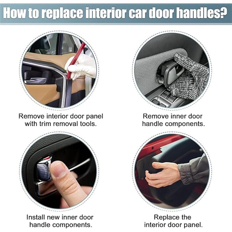 

Car Interior Door Pull Handle Trim Cover 7H0867179D 7H0867180D 7H0867179G 7H0867180G For VW Transporter T5 2003-2020 Parts чорний