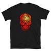 Skull Trippy Hippie Fire Red T-Shirt