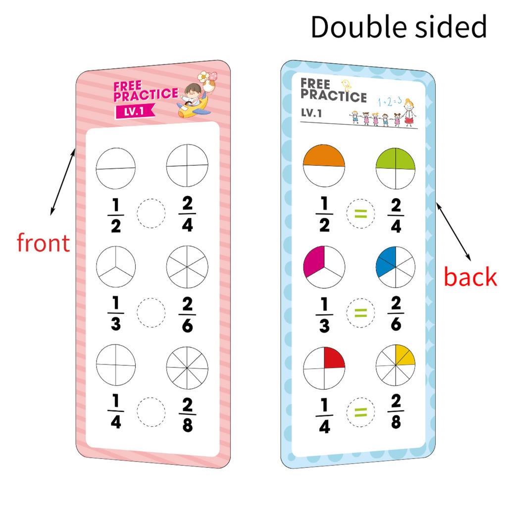 15PC Erasable Flashcards For Learning Basic Arithmetic Operations Suitable For Children, School Training, And Early Education 20ml