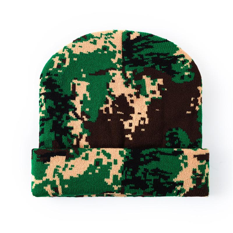 New Cross-border Winter Toque Beanie Cow-pattern Jacquard Warm Short-style Knitted Wool Unisex Street Style Hat
