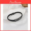 Trendigt Retro Svart Rostfritt Stål Armband Grossist Mode Geometriskt Armband