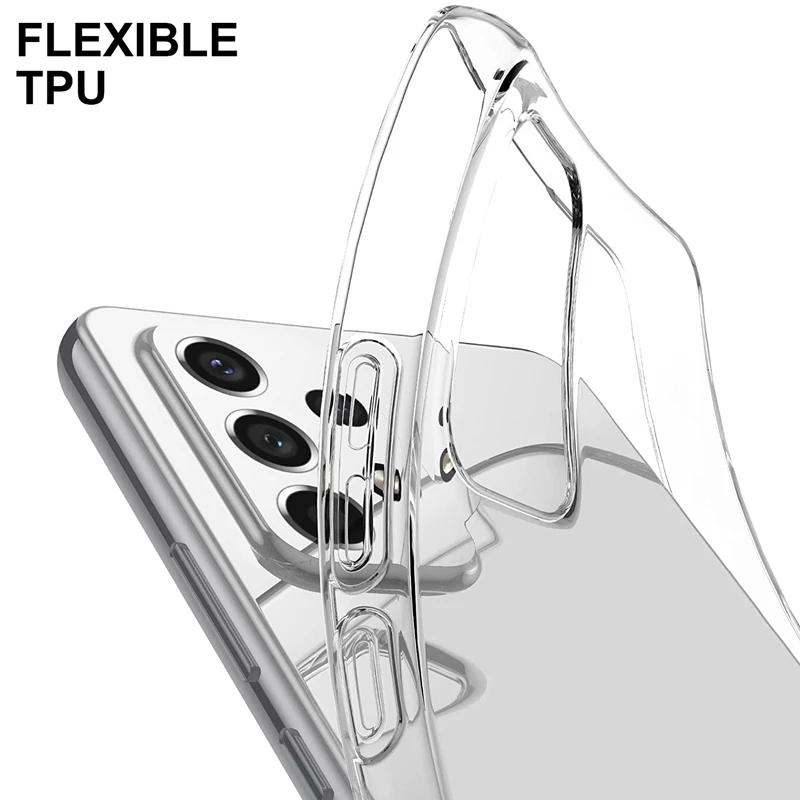 Husă Transparentă Moale din Silicon Rezistentă la Șocuri de Lux pentru Samsung Galaxy A53 A33 A73 A23 A22S A52S M23 M13 M32 4G 5G Capac Spate Telefon Transparent