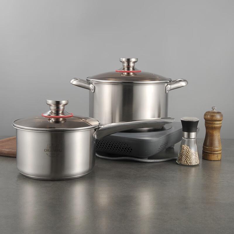 Liliang 304 Stainless Steel 24cm Double Handle Soup Pot