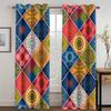Baroque Abstract Geometric Bohemia BohoWindow Curtains Blinds for Kids Living Room Bedroom Kitchen Door Home Decor 2Pcs Bothroom
