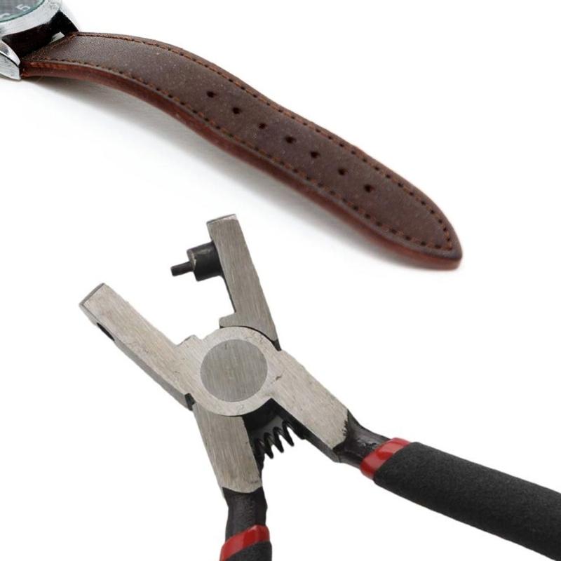 2mm Hole Puncher Tool Metal Hole Puncher Pliers Comfortable Grip for Sheet Metal Leather Belt Watch Band Jewelry Making
