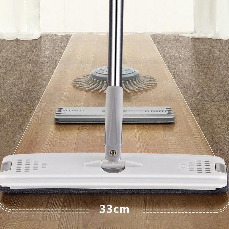 Flat Squeeze Mop with Bucket Household Home Floor Cleaning Mop and Bucket Set With Microfiber Mop Pads Home Cleaning Tool
