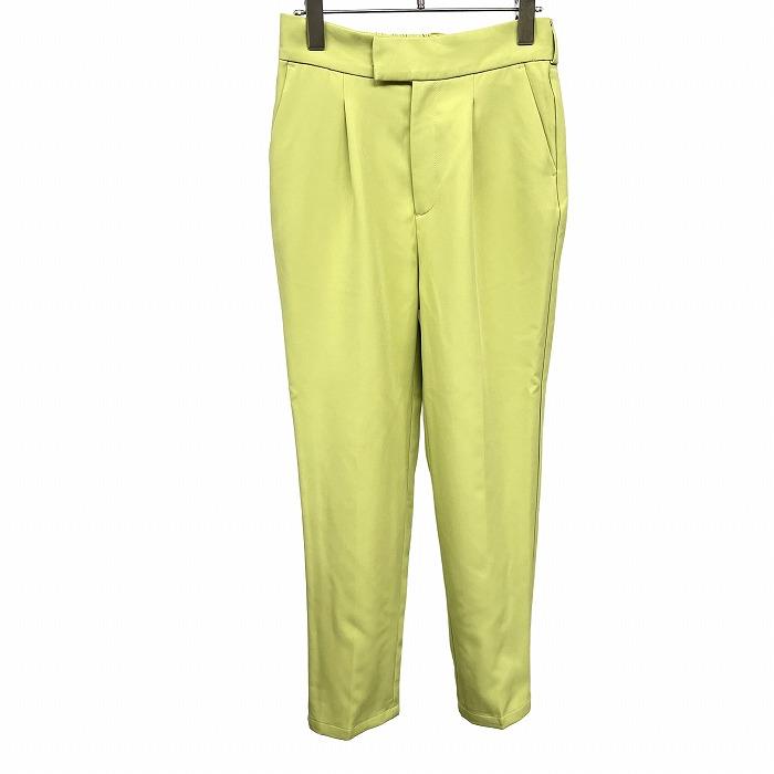[New] [Impression N] AZUL by moussy Pants Tapered Plain 1 tuck Polyester x Polyurethane M Lime Green Green Women s