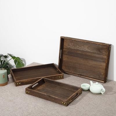 Decorative Wood Serving Tray for Ottoman Coffee Table Creative and Practical