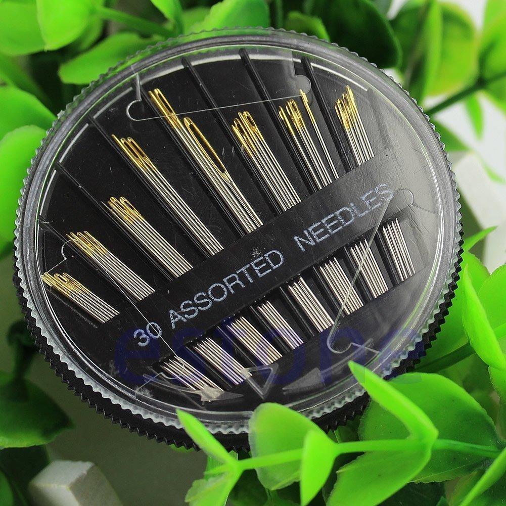 30PCS Assorted Hand Sewing Needles Embroidery Mending Craft Quilt Sew Case