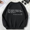 Popular Autumn and Winter Women's Clothing Fleece Sweater Crew Neck Letter Printed Sweater Women's Hair