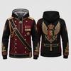 Felpa con Cappuccio Stampa 3D Uniforme Guardia Reale da Uomo Poliestere Manica Lunga Pullover Costume Streetwear Felpa