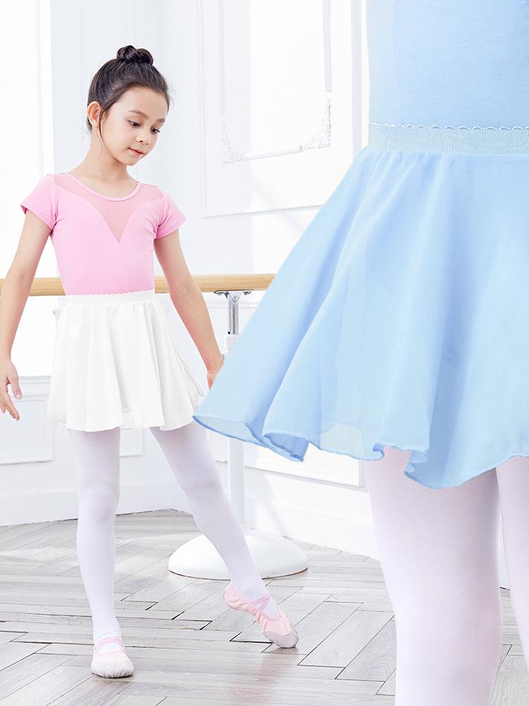 Mädchen Chiffon Elastischer Tanzrock – Leichte Übungskleidung