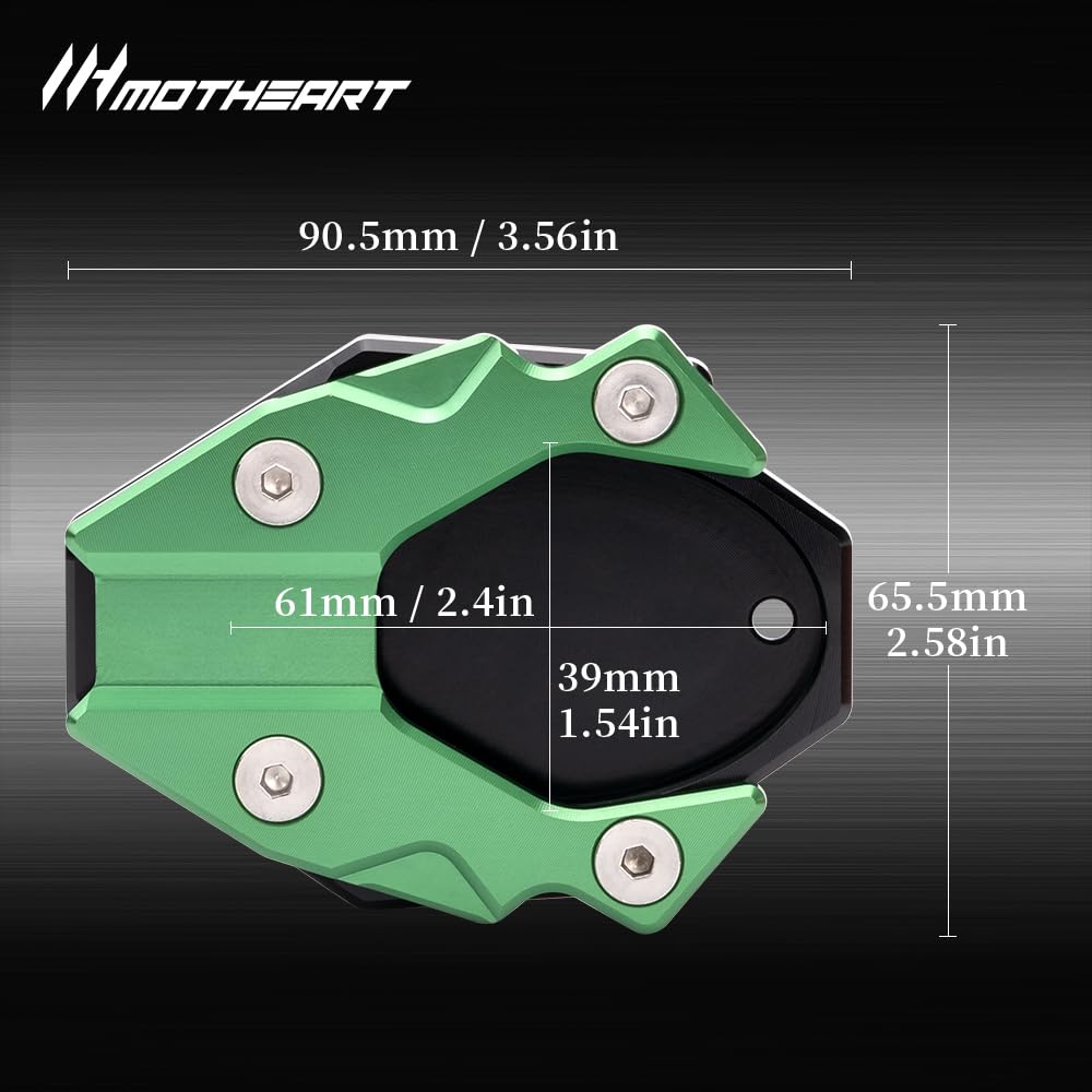 MotHeart Side Stand Plate for Ninja ZX-4RR 2023-2024 Bike Parts Side Stand Extension Kickstand