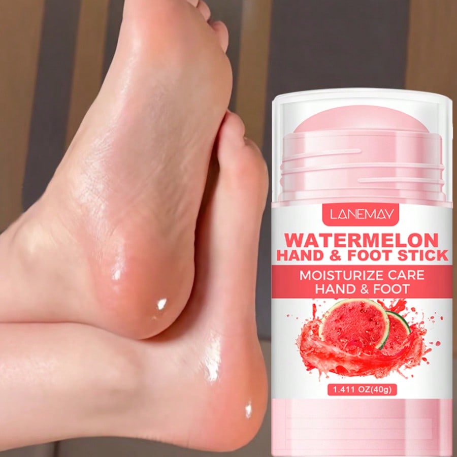

Watermelon Anti-Crack Foot Cream with Jojoba Oil Aloe Vera Hyaluronic Acid Deep Moisturizing for Dry Cracked Feet Heels Hands Knees Elbows 1Pc