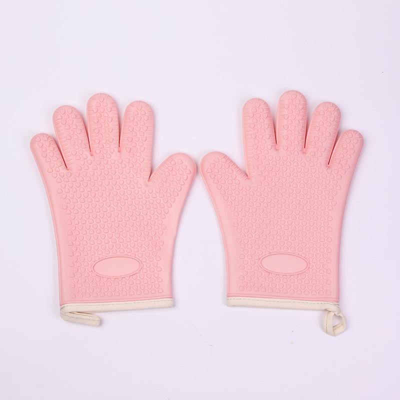 Anti-scalding insulation gloves High temperature resistant silicone kitchen microwave oven gloves anti-slip baking oven gloves