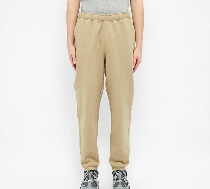 Nike Knitted Sweatpants Men's Khaki Moderate Straight Fit Pants CD6394-247