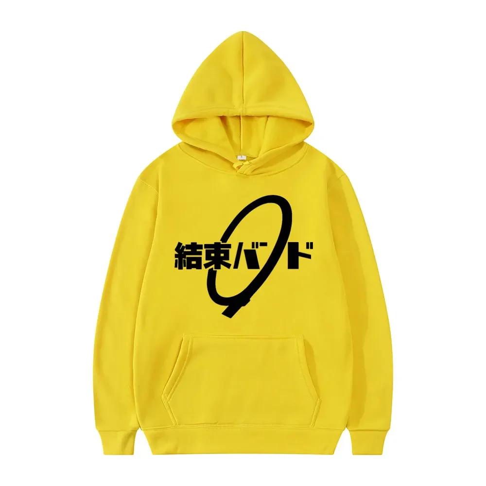Anime Cos BOCCHI the ROCK! Kessoku Band Logo Hoodie Oversized Long Sleeve Couples Hoodie Goto Hitori Ijichi Nijika Cospaly moto