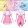 Adorable Magic Madoka Magica Cosplay Costume Pink Battle Dress For Women
