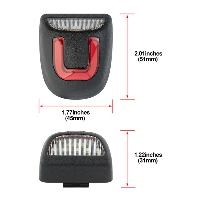 2x OLED License Plate Lights For 2001-2006 Chevy Tahoe Suburban 1500 2500 Silverado GMC Yukon/Yukon XL Sierra Cadillac Escalade