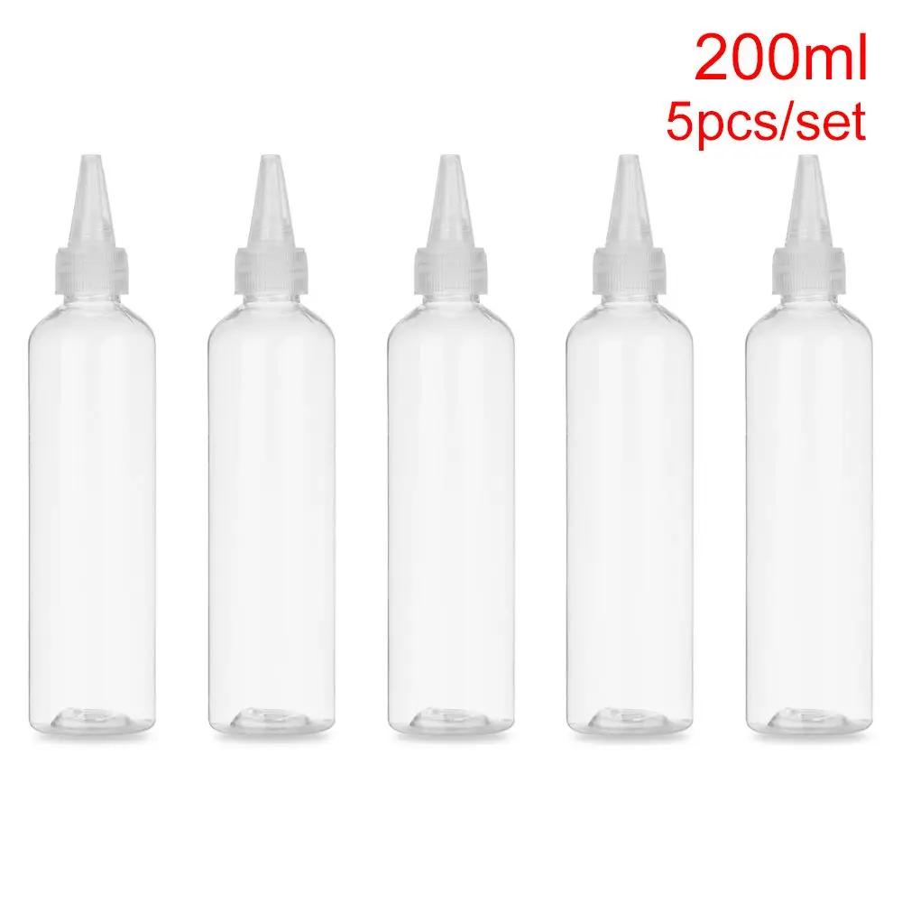 5pcs Empty Dropper Bottle PE plastic glue bottles with Screw-On Lids Squeezable Liquid Ink Refillable Squeeze Bottle 10-250ml