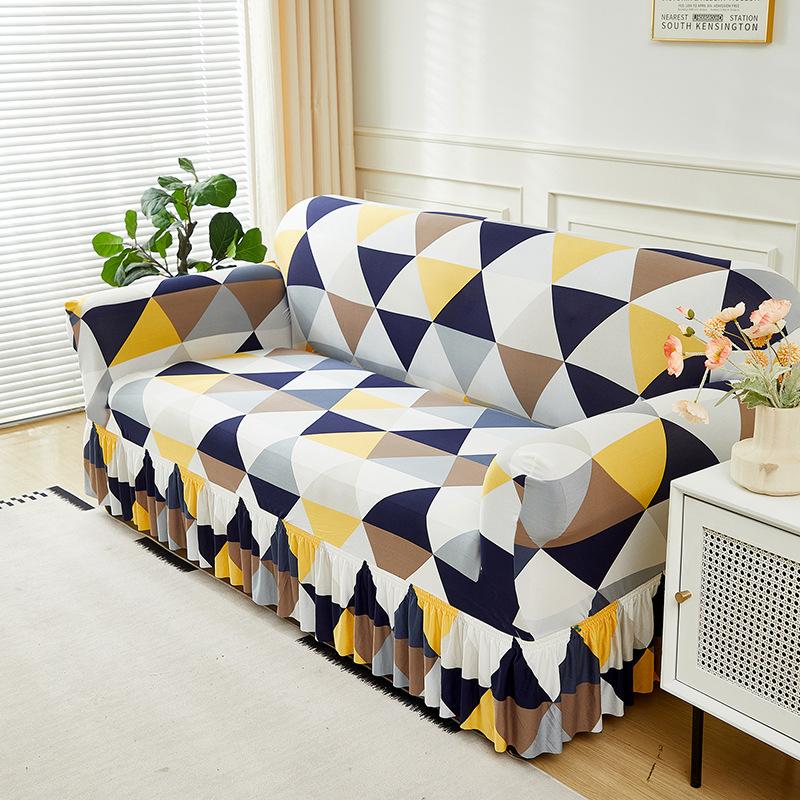 Elastic Sofa Cover All-Inclusive Cover Nordic Style Sofa Cover Non-Slip Fabric Skirt Sofa Cover