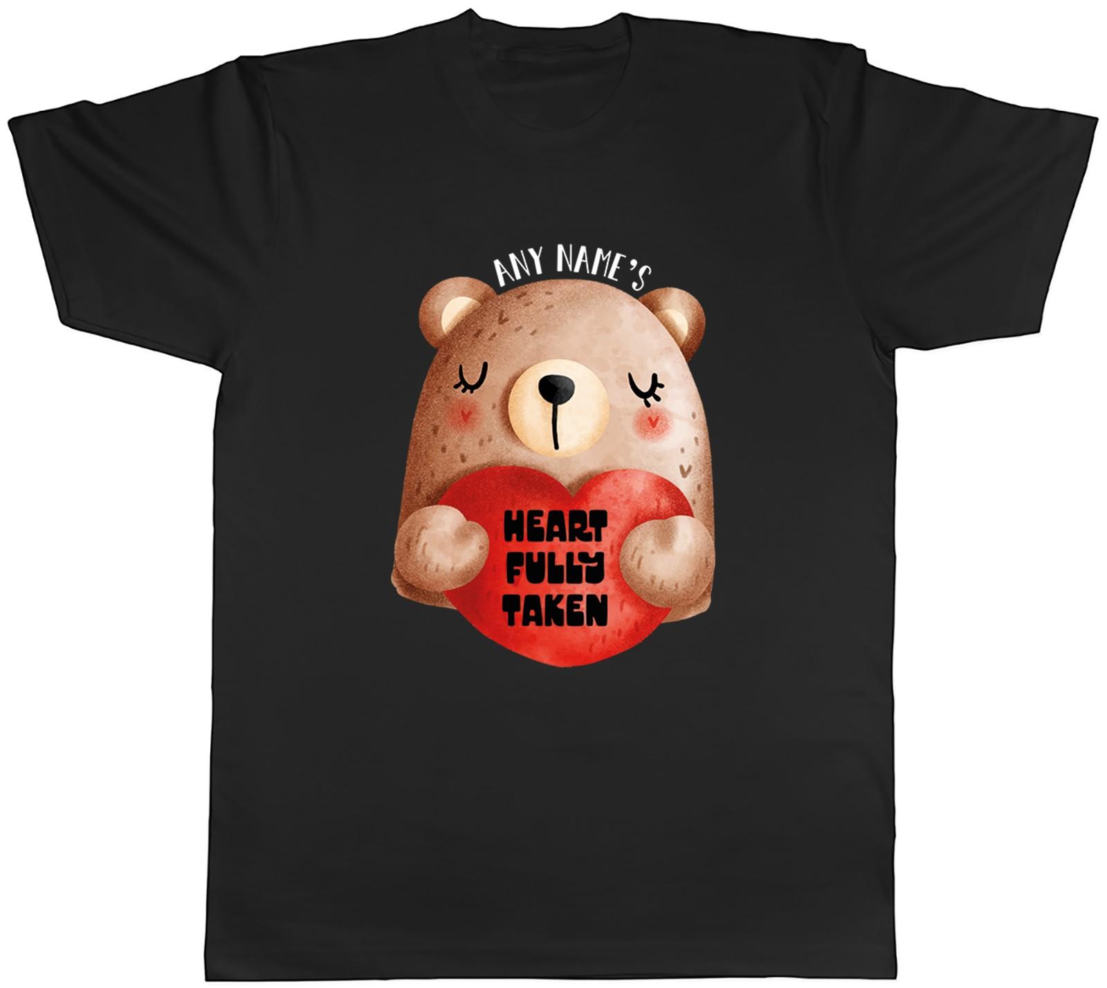 Personalised Valentine s Day Heart Fully Taken Mens T-Shirt Tee Gift Top XXL