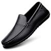 Fashion Men's Casual Leather Hole Shoes Men Genuine Leather Slippers Breathable Male Casual Shoes Comfy Loafers Stylish Muller Moccasins