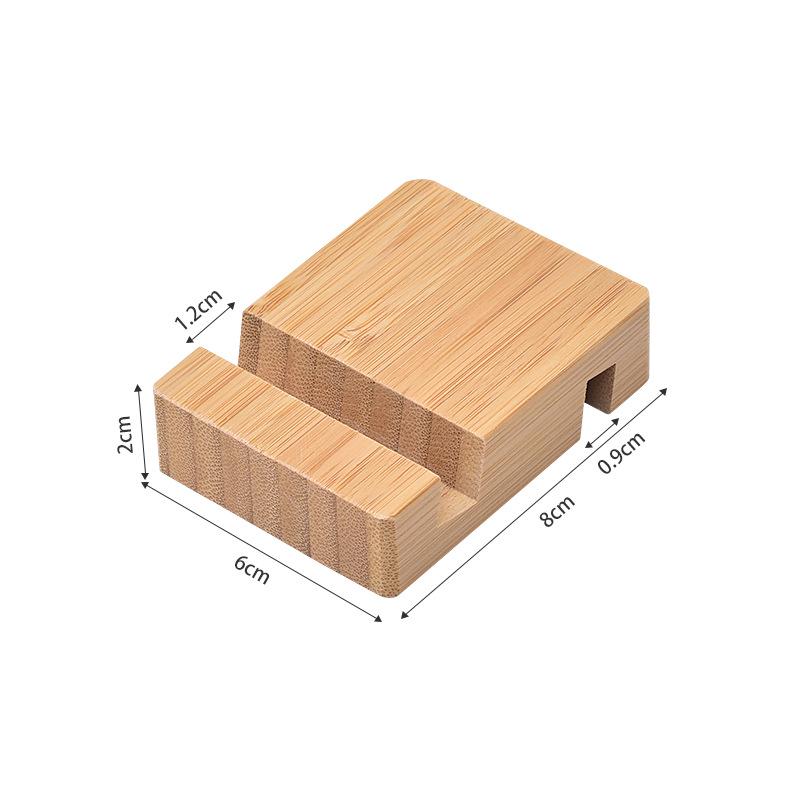 Bamboo Phone & Tablet Holder with Amplifier - Customizable Logo