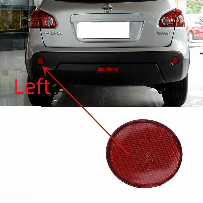 For Nissan Qashqai 2007-2013 Auto Rear Bumper Reflector Fog Light Fog Lamp Red Rear Tail Central Bumper Fog Lamp