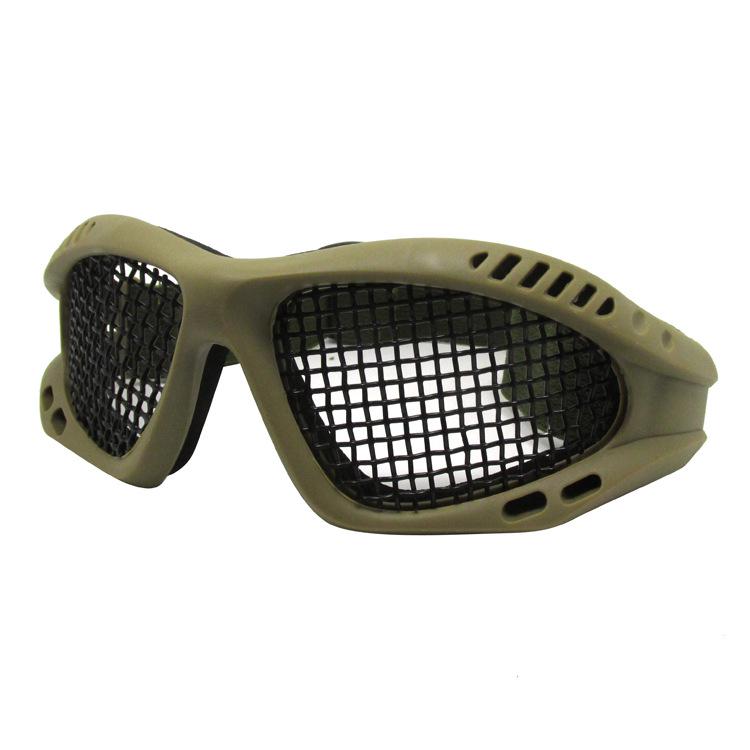Impact-Resistant Metal Mesh Outdoor Tactical Goggles