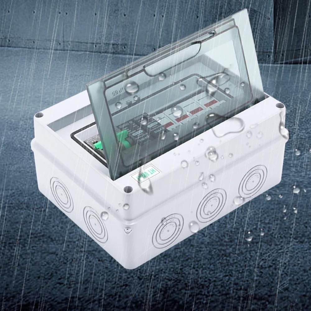 Solar Photovoltaic PV Combiner Box With Lightning Protection 1 In 1 Out DC 600V Fuse MCB SPD Waterproof Box IP65 Wholesale