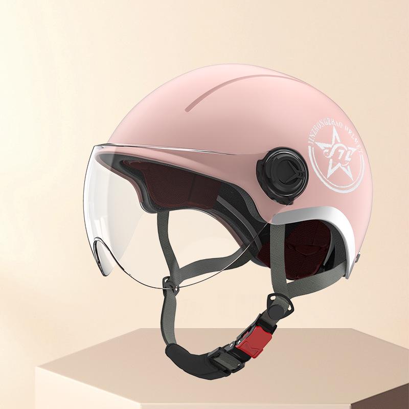 Golden Bell 3C Certified Unisex Electric Vehicle & Motorcycle Half Helmet with Sunscreen Protection