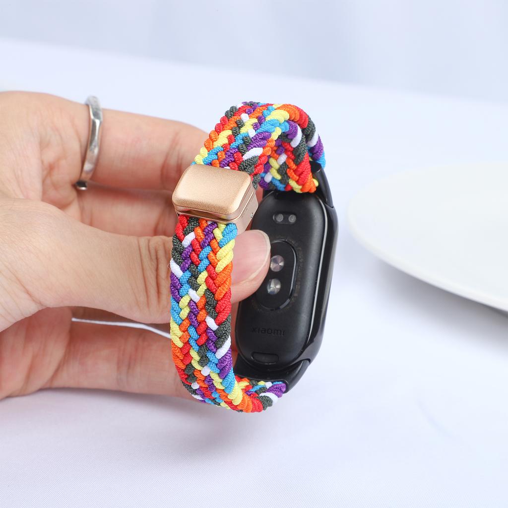 Magnetic Braided strap for Xiaomi Mi Band 10 Accessories breathable nylon Bracelet belt pulseira correas for Xiaomi Mi band 9 8