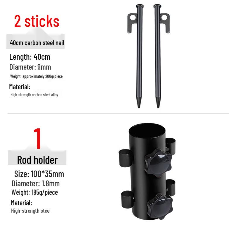 Outdoor Camping Canopy Pole Fixer & Ground Pegs
