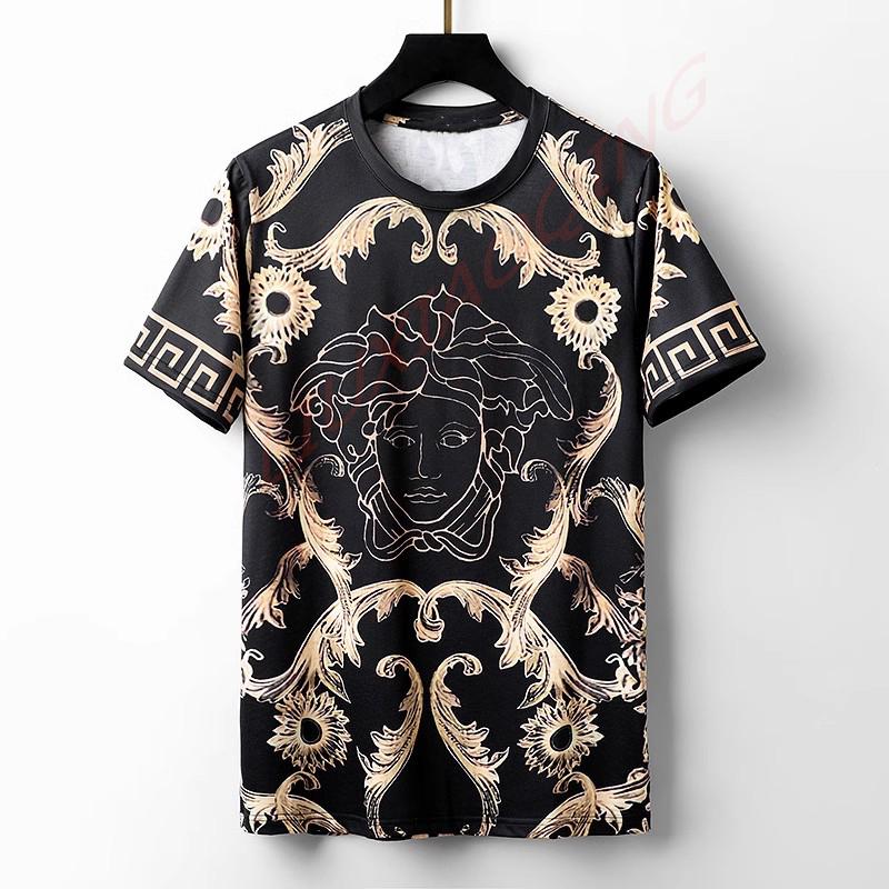 Baroque Men's and Women's Summer T-shirts 3D Printed Shirts Vintage Luxury Brands Royal Floral T-shirts
