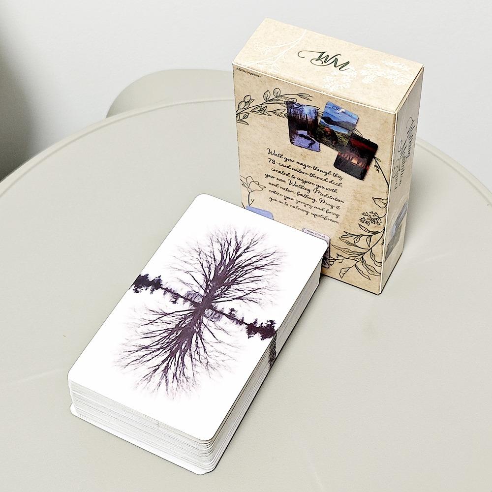 Medytacja w ruchu Tarot 10,3*6cm Łączy się z naturalnymi elementami każdego sezonu 78 sztuk kart tarota opartych na RWS