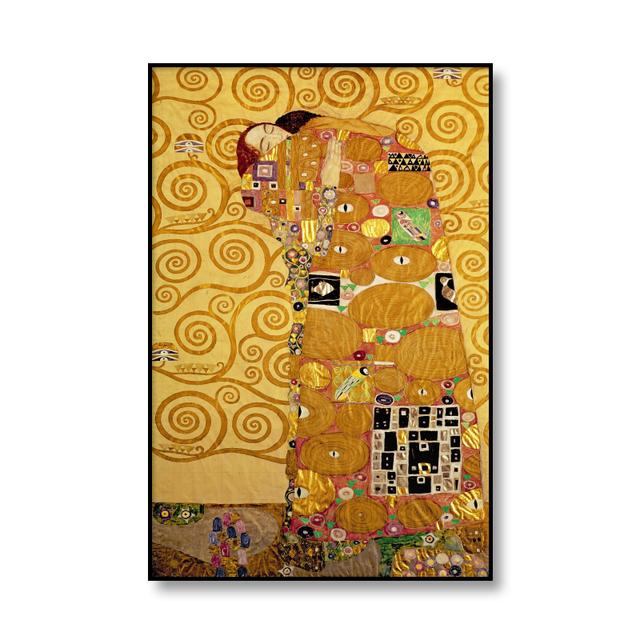 Klassischer Künstler Gustav Klimt, Tränenkuss, Gold, abstrakte Leinwandkunst, Gemälde, Poster und Drucke, Wandkunst, Bild für die Heimdekoration, kein Rahmen
