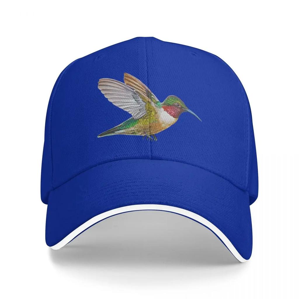 Ruby Throated Hummingbird Painting (no Background) Baseball Cap Ball Cap New In Hat Streetwear Girl Unisexs