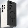 Samsung S25 Ultra Mobile Phone Case Ice Fog Corrugated Magnetic Suction S24 Ultra Matte Non Yellowing Protective Case