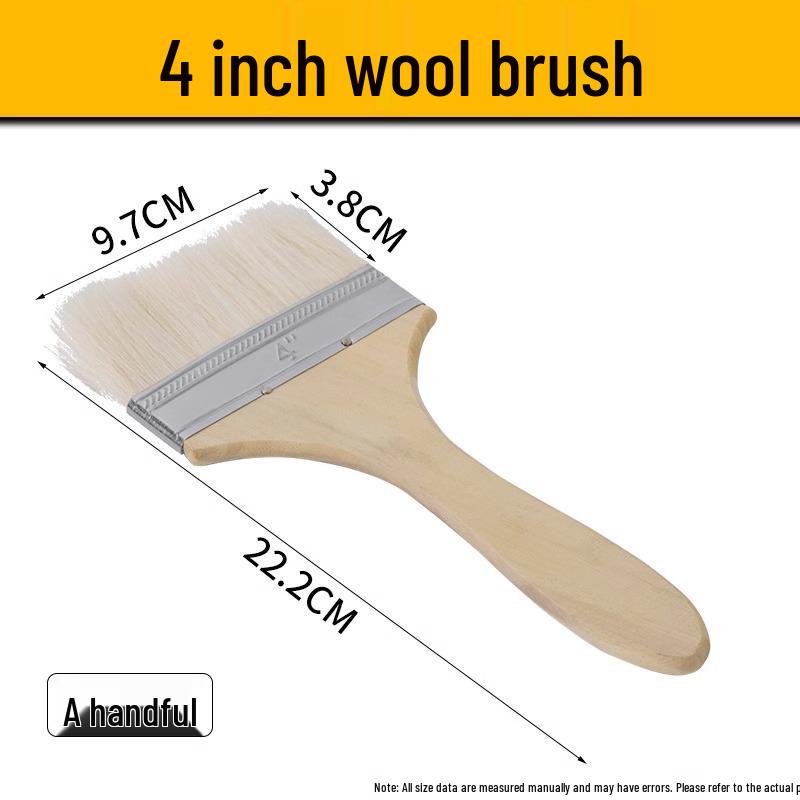Thick Wooden Handle Bristle Paint & BBQ Brush Collection