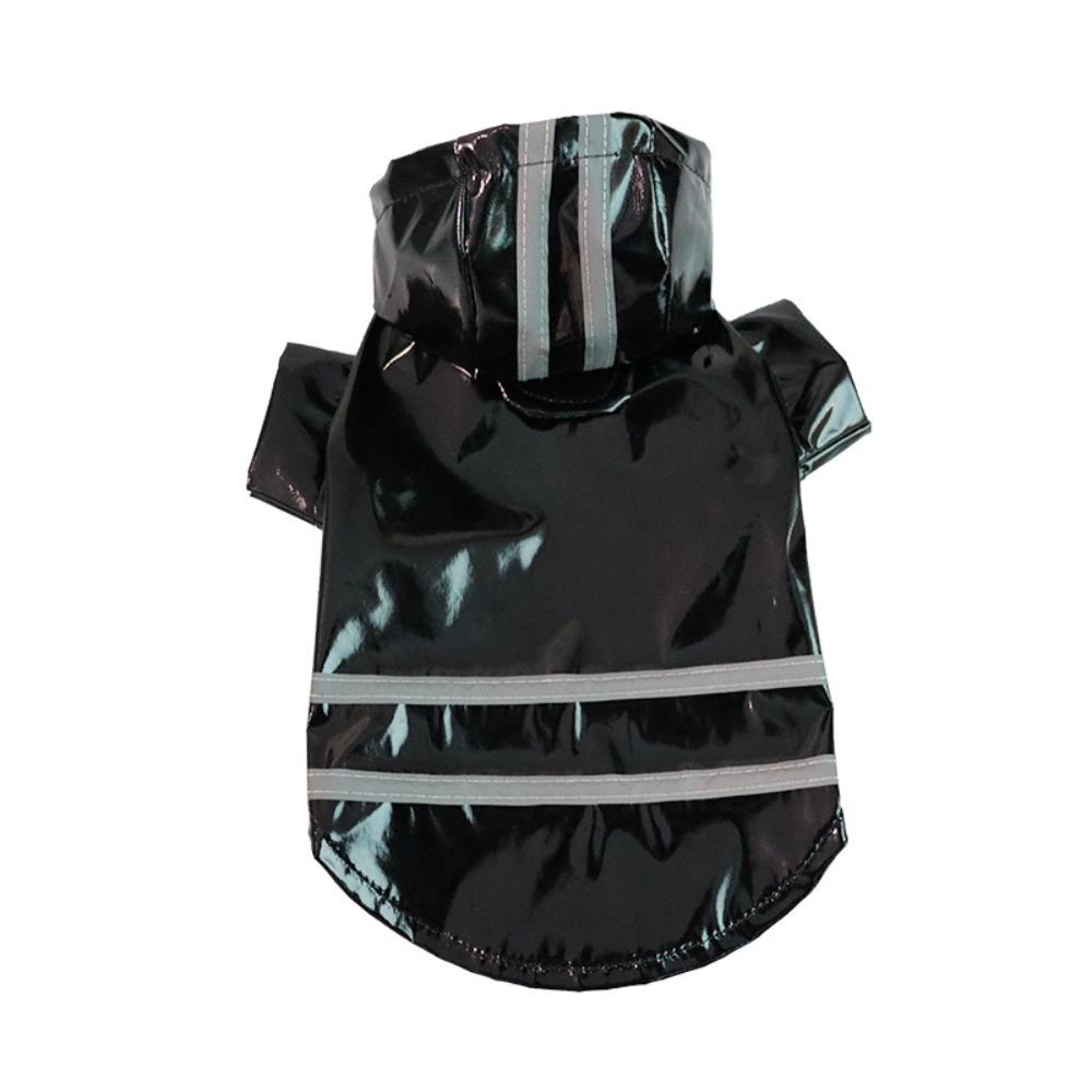 PU Dog Hooded Raincoat Towable Small Dog Clothes Stylish Dog Rain Cloak  Puppy
