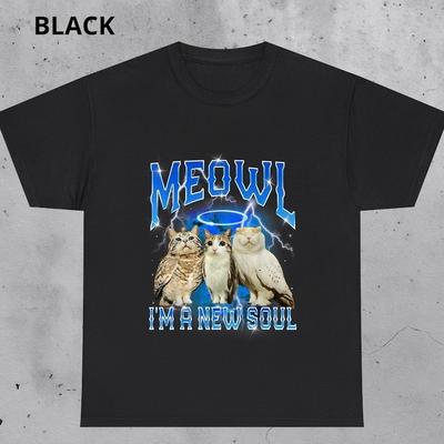 Meowl Katze Eule T-Shirt Lustiges Verfluchtes Meme Tee Internet Gehirnfäule Bootleg Humor S3X Unisex T-Shirt