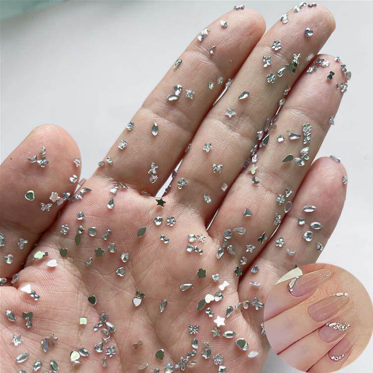 Irregular Shape Mini Acrylic Color Rhinestones for Nail Art - Winter Edition