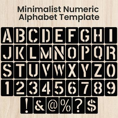 42 Pièces 3 Pouces Pochoirs Lettres Réutilisables en Plastique Alphabet Symbole Modèles Numériques